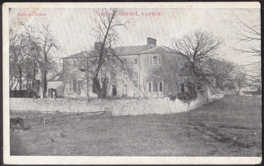 Donegal Raphoe Royal School Behind Wall From Field Vintage A4 Photo Print