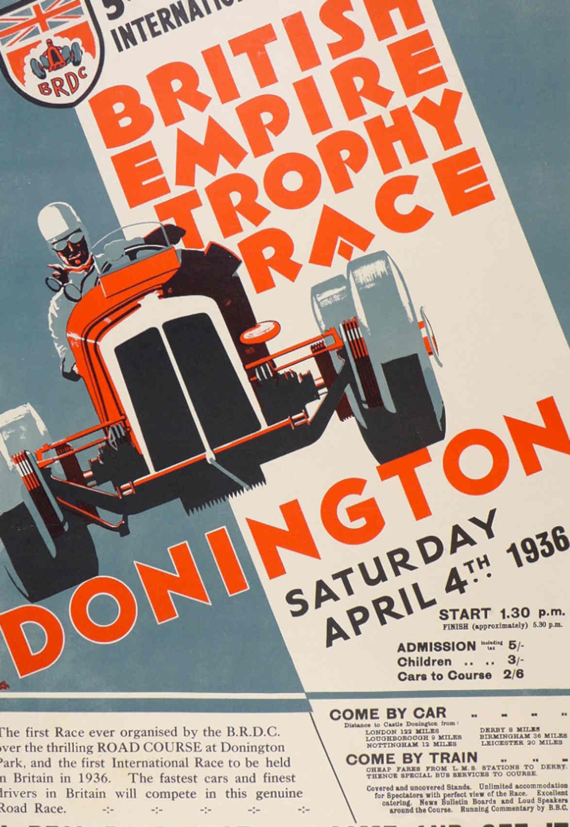 Donington Grand Prix Vintage Retro Advert Poster A4 Photo Print