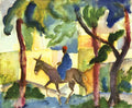 Donkey Rider August Macke Expressionism A4 Photo Print