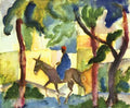 Donkey Rider by August Macke Expressionism A4 Photo Print