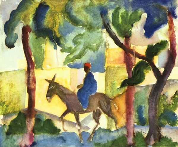 Donkey Rider by August Macke Expressionism A4 Photo Print