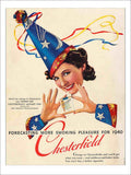 Donna Dae Advertising Chesterfield Cigarettes Wartim Vintage Retro Advert Poste