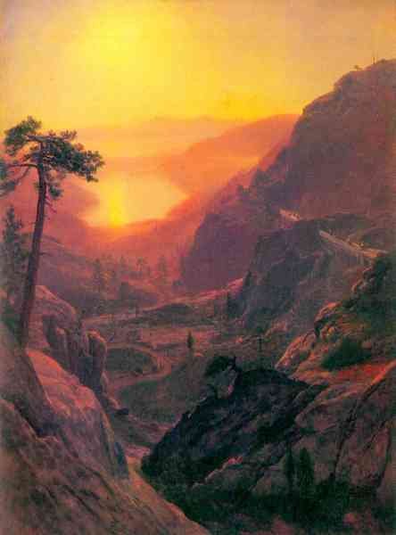 Donner Lake by Bierstadt A4 Photo Print