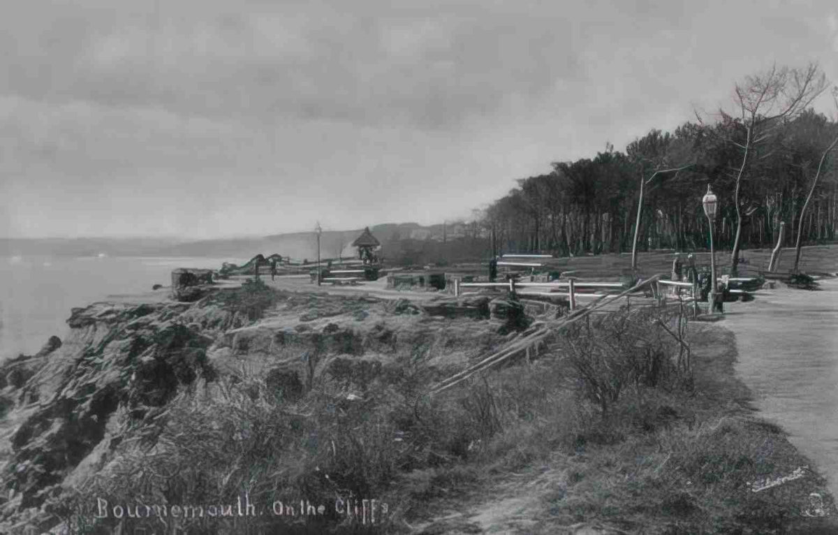 Dorset Bournemouth On the Cliffs 1910 Vintage A4 Photo Print