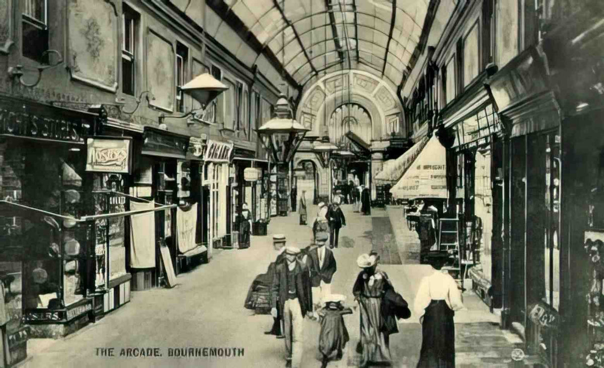 Dorset Bournemouth The Arcade c1910 Vintage A4 Photo Print