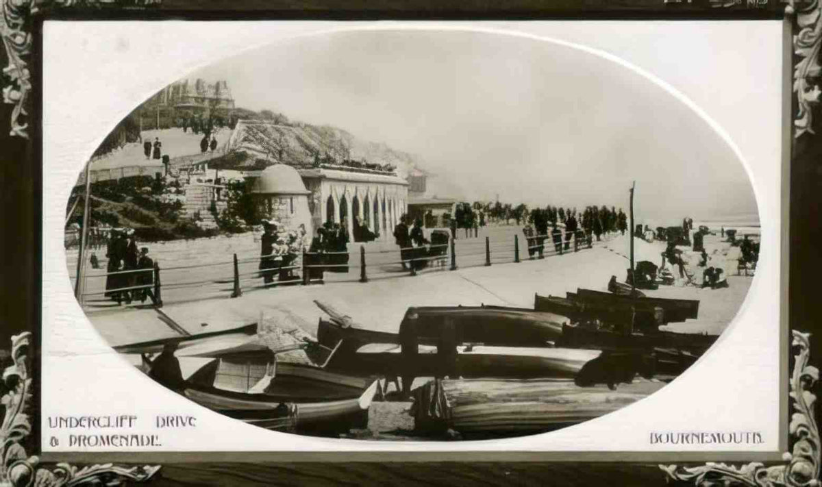 Dorset Bournemouth Undercliff Drive and Promenade c1910 Vintage A4 Photo Print
