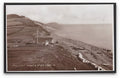 Dorset Charmouth Beach & Cliffs From West Flag Pole & Boats On Sands Vintage A4 Photo Print