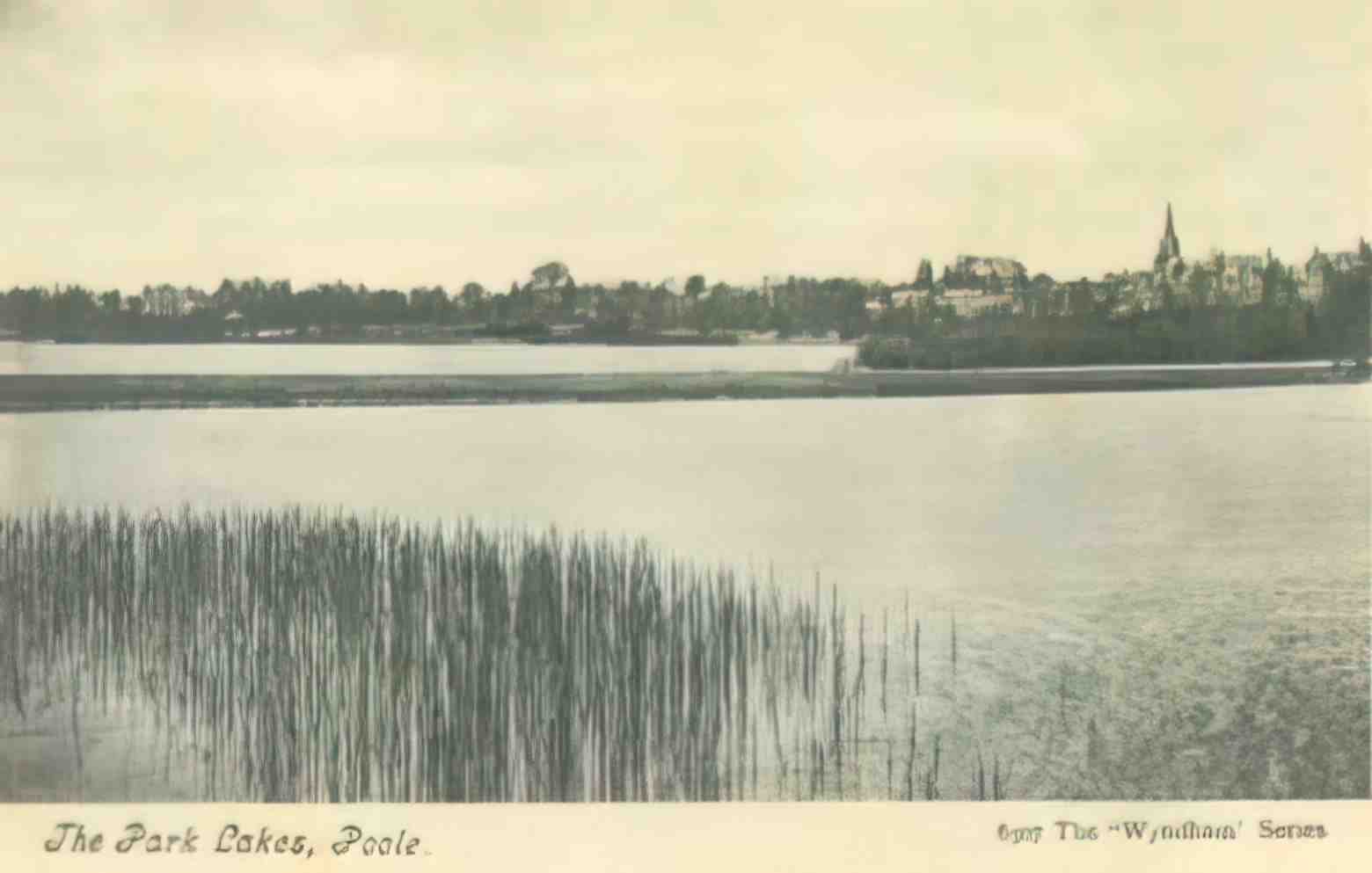 Dorset Poole The Park Lakes 1904 Vintage A4 Photo Print
