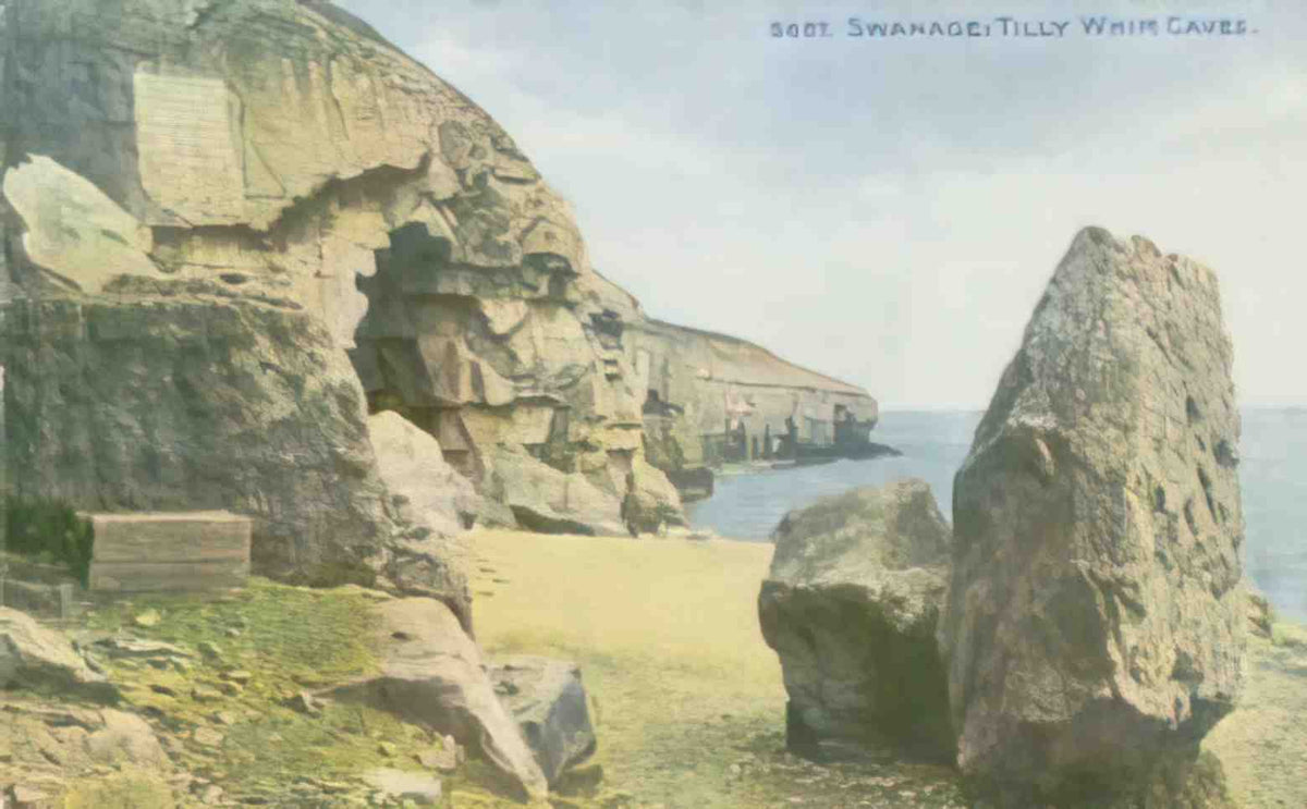 Dorset Swanage Tilly Whim Caves II Vintage A4 Photo Print