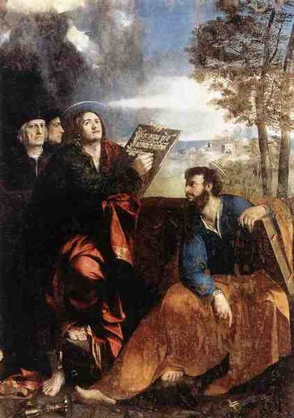 Dossi Dosso Sts John And Bartholomew With Donors A4 Photo Print