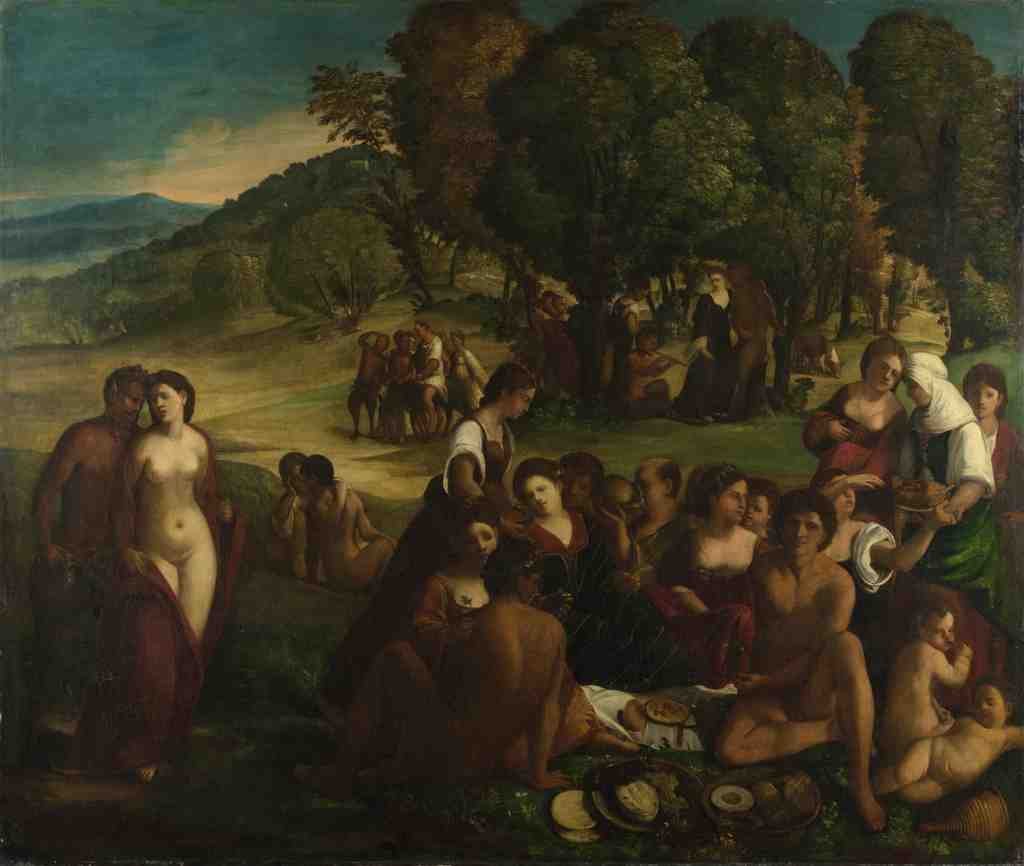 Dosso Dossi A Bacchanal A4 Photo Print
