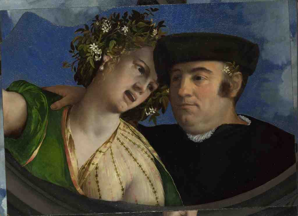 Dosso Dossi A Man embracing a Woman A4 Photo Print