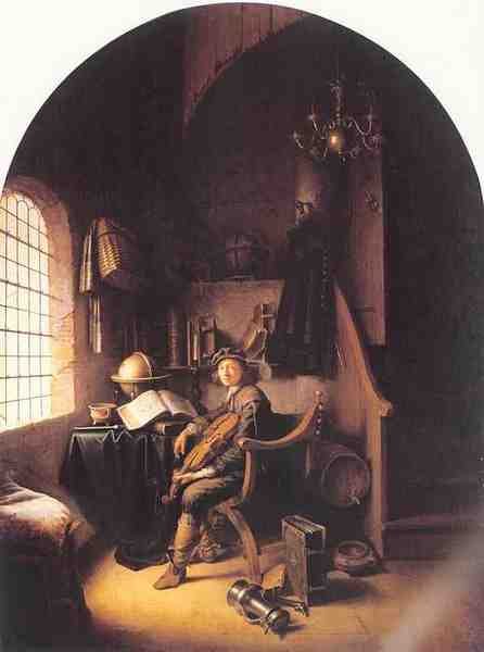 Dou Gerrit Dou An Interior With A Young Violinist 5 A4 Photo Print