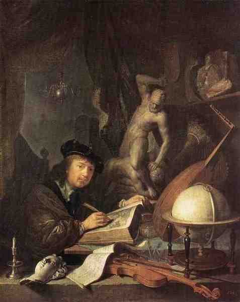 Dou Gerrit Painter In His Studio 5 A4 Photo Print