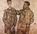 Double Portrait Of Heinrich Bensch And His Son Otto Schiele A4 Photo Print