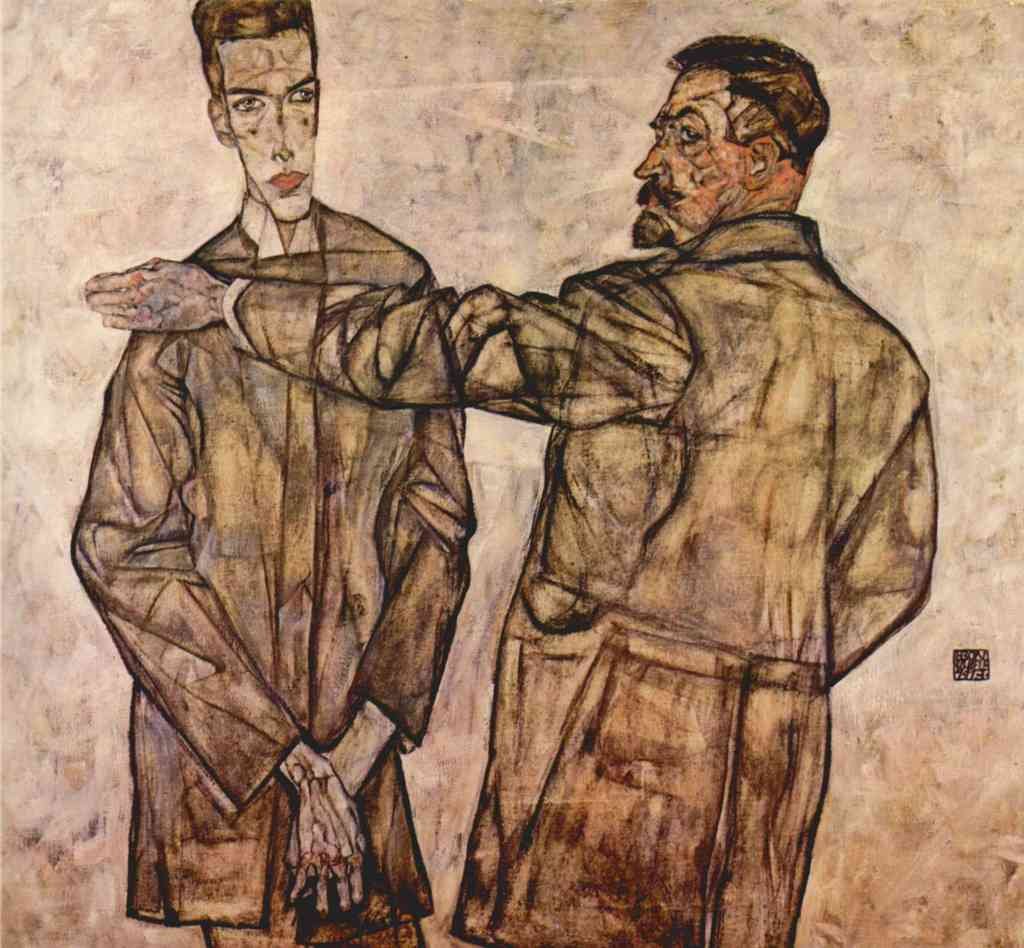 Double Portrait Of Heinrich Bensch And His Son Otto Schiele A4 Photo Print