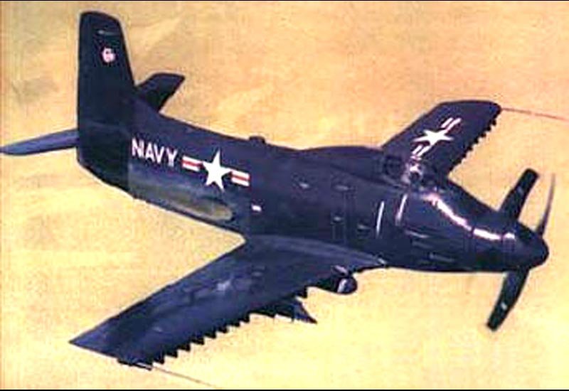 Douglas A2d Skyshark Prototype Attack Aircraft United States 3 Military A4 Photo Print