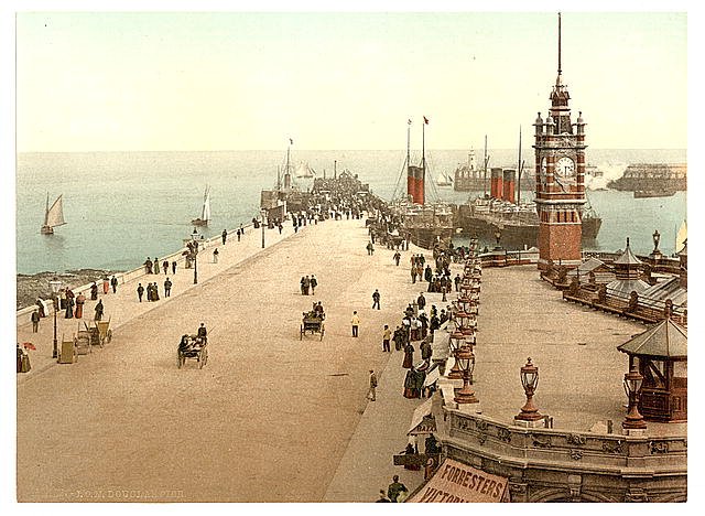 Douglas Pier Isle of Man Vintage A4 Photo Print