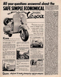 Douglas Vespa Scooter 1950s Vintage Retro Advert Poster