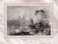 Doune Castle Scotland Pernot 1827 Vintage A4 Photo Print