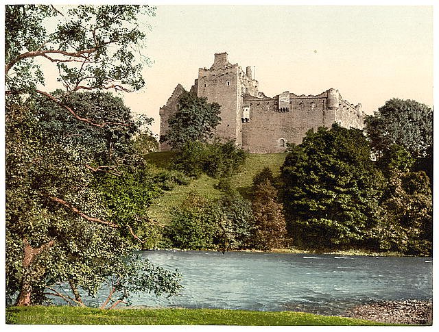 Doune Castle from the Teith Vintage A4 Photo Print