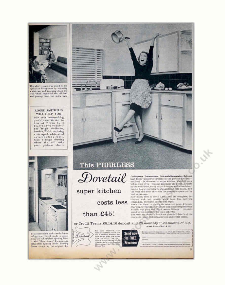 Dove Tail Kitchen Vintage Retro Advert Poster A4 Photo Print