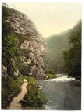 Dovedale Lion Rock Derbyshire Vintage A4 Photo Print