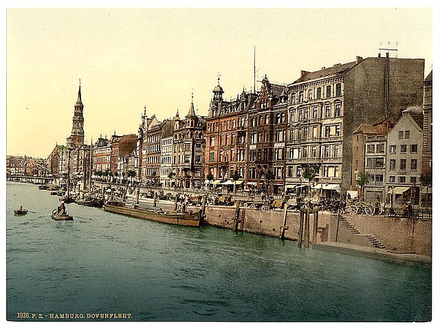 Dovenfleeth Hamburg Vintage A4 Photo Print