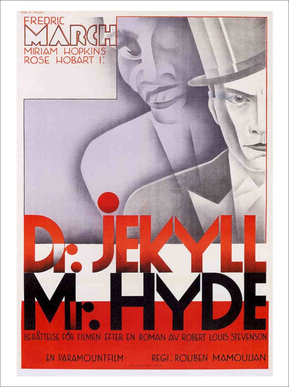 Dr Jekyll And Mr Hyde Movie Poster Vintage Retro Advert Poster A4 Photo Print