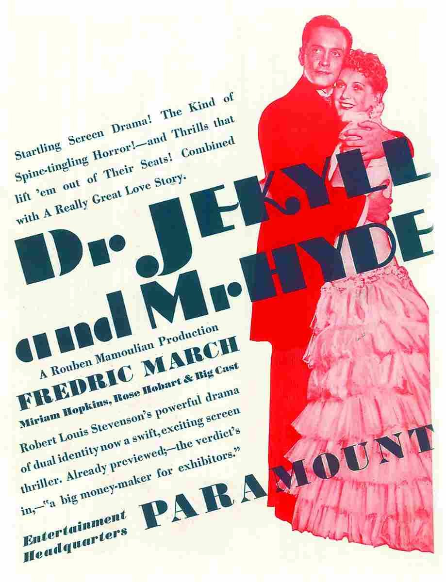 Dr Jekyll and Mr Hyde 1931 04  film star poster A4 Photo Print