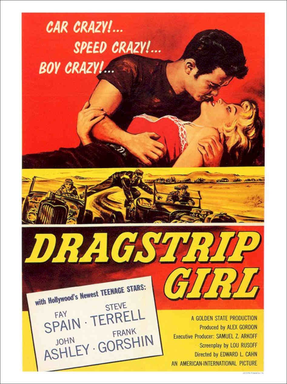 Dragstrip Girl Movie Poster Vintage Retro Advert Poster A4 Photo Print