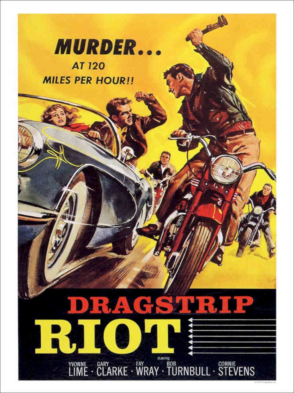 Dragstrip Riot Movie Poster Vintage Retro Advert Poster A4 Photo Print