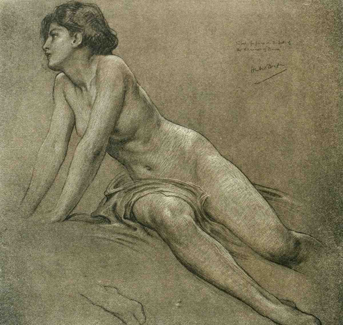 Draper Herbert 1863 1920 The International Studio 1916 Study of figure for a ceiling painting A4 Photo Print