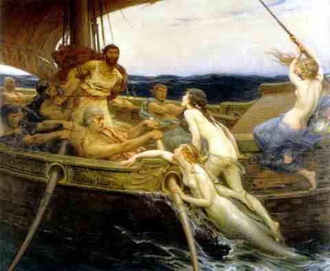 Draper Herbert James Ulysses And The Sirens A4 Photo Print