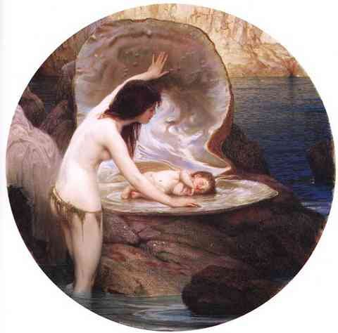 Draper Herbert James Waterbaby A4 Photo Print
