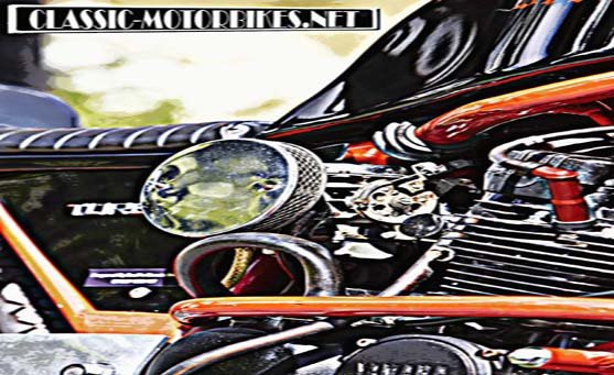 Dresda Yamaha motorbike A4 Photo Print