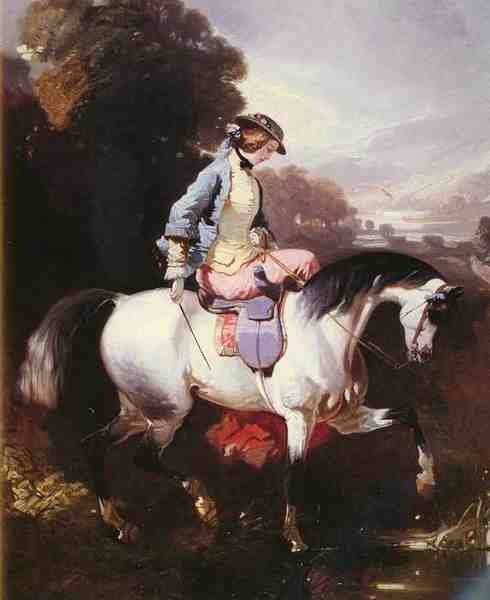 Dreux Alfred De An Elegant Equestrienne A4 Photo Print