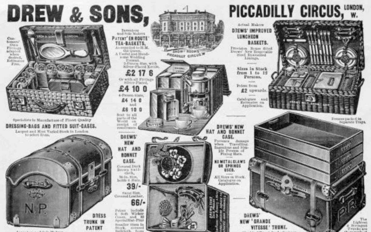 Drews Piccadilly Baskets Vintage Retro Advert Poster A4 Photo Print