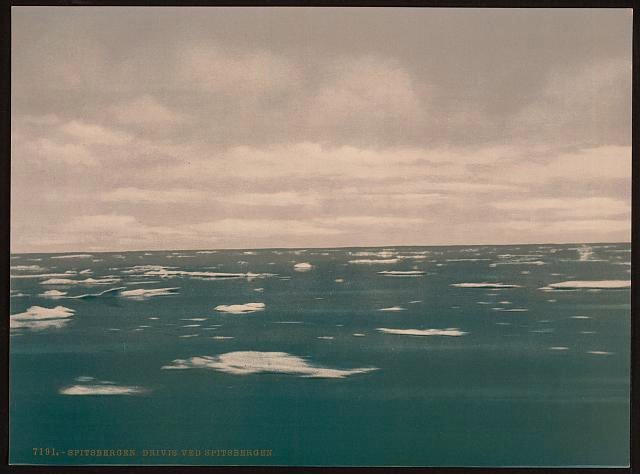 Drifting ice Spitzbergen Vintage A4 Photo Print