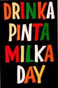Drinka Pinta Milka 1950s Vintage Retro Advert Poster
