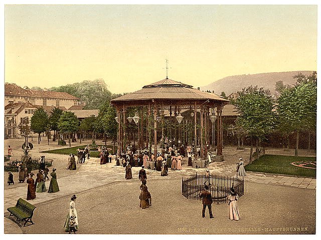 Drinking fountain Pyrmont Vintage A4 Photo Print