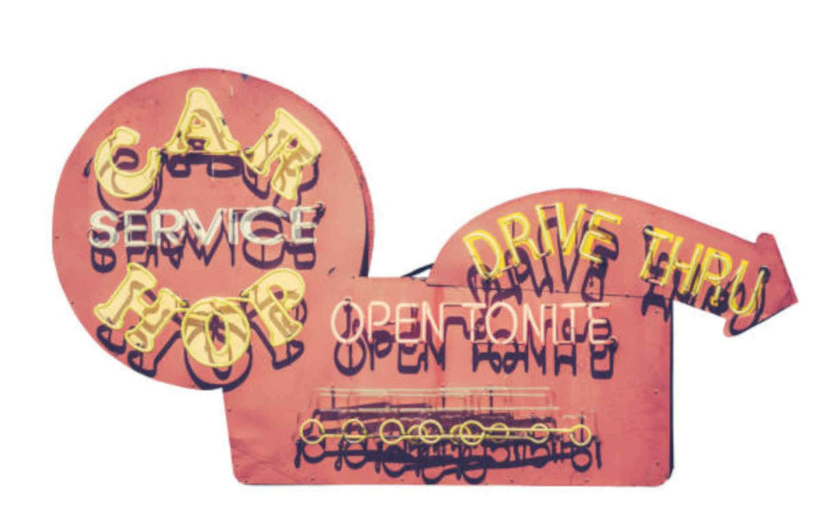 Drive Thru Service Vintage Retro Advert Poster A4 Photo Print