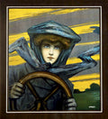 Driver Cloak Sunset Vintage Retro Advert Poster A4 Photo Print