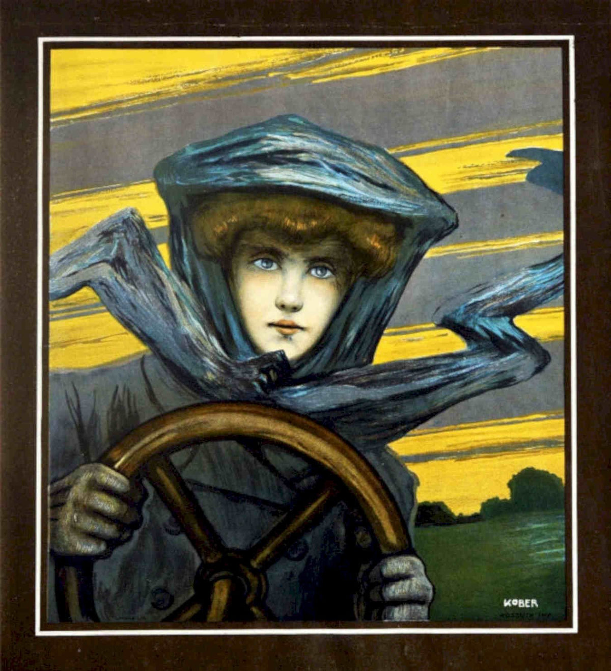 Driver Cloak Sunset Vintage Retro Advert Poster A4 Photo Print