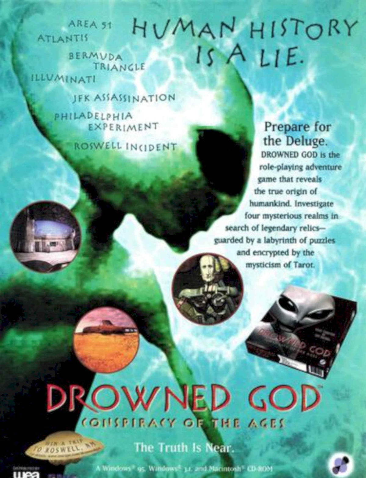 Drowned God Conspiracy Vintage Retro Advert Poster A4 Photo Print