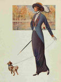 Dry Goods Review 1913 Lady and her dog A4 Photo Print
