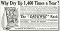 Drykwik Rack 1920s Vintage Retro Advert Poster A4 Photo Print