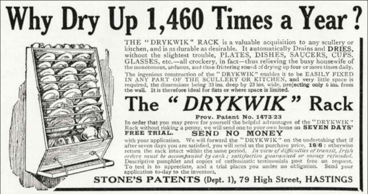 Drykwik Rack 1920s Vintage Retro Advert Poster A4 Photo Print