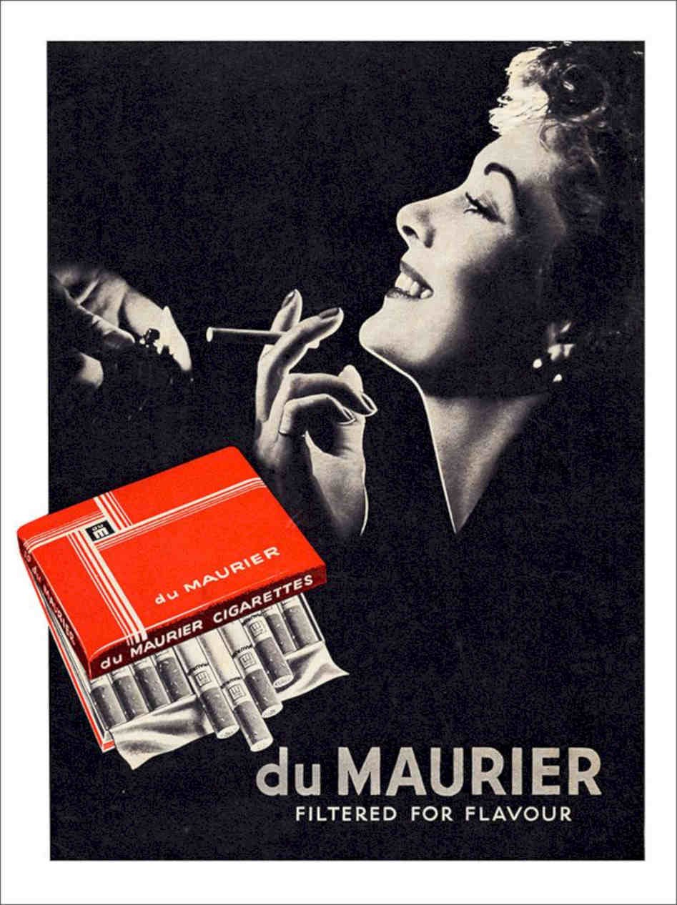 Du Maurier Cigarettes 1940s Vintage Retro Advert Poster A4 Photo Print