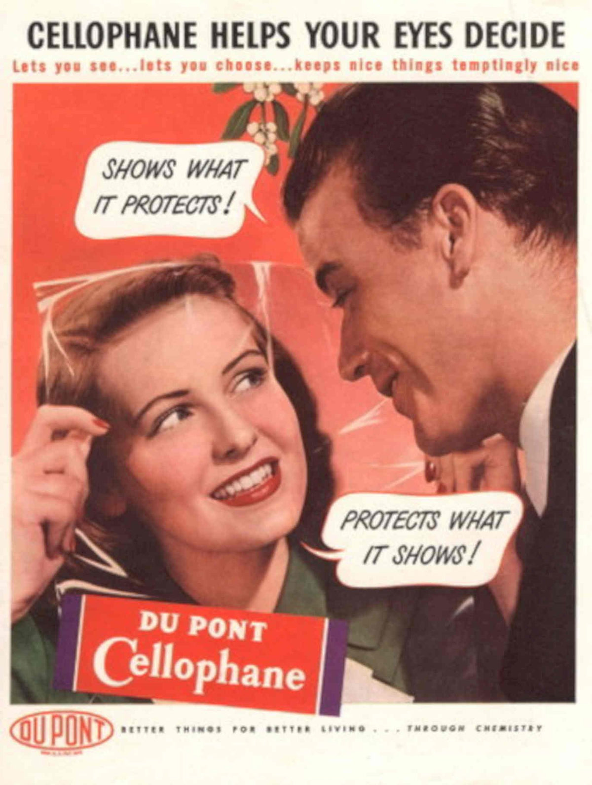 Du Pont Cellophane 1 1930s Vintage Retro Advert Poster